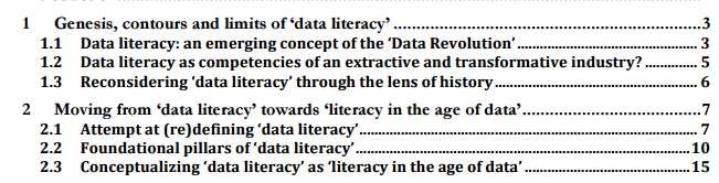 (Data-Pop Alliance, 2015). / Beyond Data Literacy