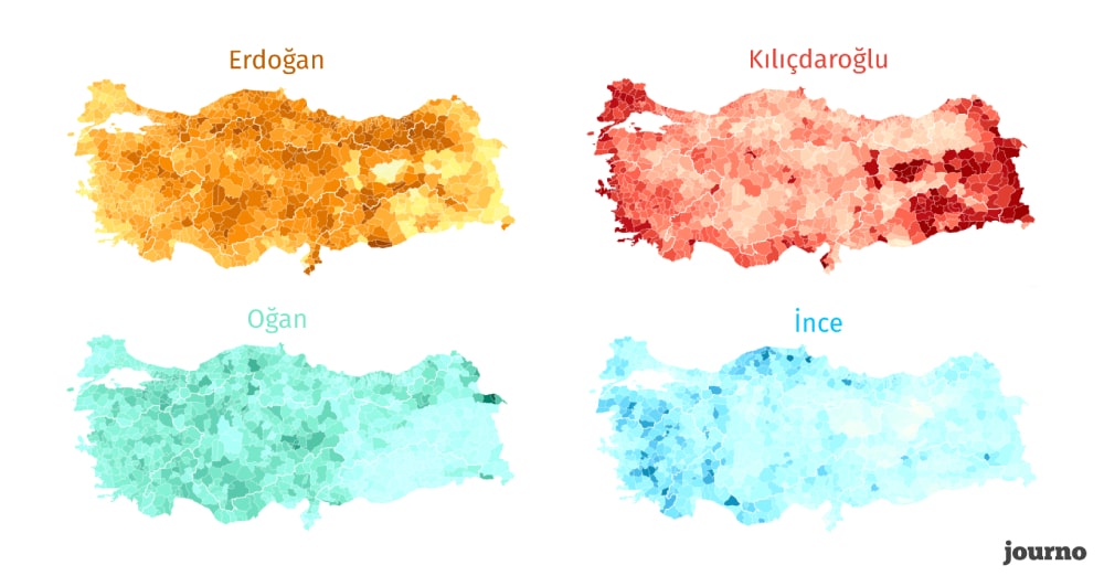 2023 Turkish Elections Results By District 5 Maps Ahead of Erdogan